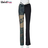 2021 Y2K Bandage Women Straight Pants Solid Elastic High Waist Slim Long Trousers 2021 Fashion Summer Streetwear