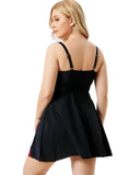 Strap Skulls Print Plus Size One Piece