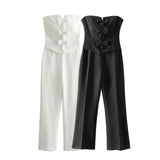 Spring Bow Strapless Jumpsuit 2828536-Outfit