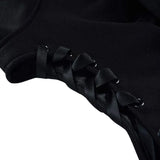 Woman Clothing Kawaii Hoodies Crop Top Spring Autumn Clothes Bandage Hollow Long Sleeve Tees Sexy Club y2k Streetwear-Outfit