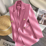 Toloer Spring And Autumn Women's Korean Version Of The New Design Sense Simple Temperament Fashion Suit Long Sleeve Coat Candy Green Suit-Outfit