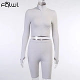 Lucky Label 2 Two Piece Set Women Outfits Activewear Fitness Elastic Crop Top Leggings Women Matching Set Tracksuit