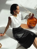 Purple Satin Silk Skirt Women High Waisted Summer Long Skirt New 2023 Elegant Ladies Office Skirts Midi Spring-Outfit