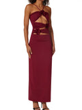 Y2K 3D Flowers Fairy Dresses Sexy Hollow Out Slim Long Dress Summer Back Split Beach Party Club Outfits Vestidos 2023-Outfit