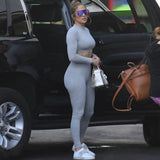 Winter Casual Two 2 Piece Set Sweatsuits Tracksuit For Women Outfits Turtleneck Crop Top Pants Suits Black Matching