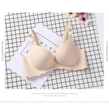 Seamless Push Up Bras for A B C cup No wire Plunge Brassiere for Women Lovely