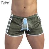 Men Shorts Fitness Bodybuilding Shorts Mens Mesh Breathable Quick Drying Fashion Casual Joggers Sportswear 425-1-Outfit