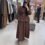 2025 New Women's Button Pocket Solid Color Half-Dress Skirt Fashion Suit