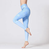 Fitness Pants Slim High waist Sport Leggings Gym Elastic Romantic Printed Long Leggins for Running Tummy Control