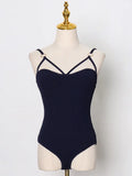 Slim Casual Solid Jumpsuit Female Sexy V Neck Gathered Waist Knitted Jumpsuits For Women Autumn Style 2021