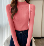 Winter Women Pullovers Sweater Turtleneck Knitted Sweater Women Tops Long Sleeve Short Slim Sweaters Girls Clothes