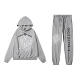 55555 Hip Hop Printed Letter Cobweb Hoodie Hoodie Couple Style Hoodie Trend-Outfit