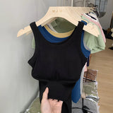 Chest Cushion Threaded Sling Sports Vest Women Wear Sleeveless Sleeveless Jacket With Backing-Proof In Summer-Outfit