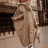 2025 Long Cardigan Hoodie Knitted Sweater Jacket Long