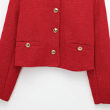 Homemade New Women's Classic Gold Button Texture Suit Jacket