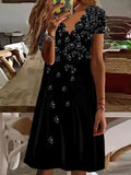 New Loose Vintage Ruffles Casual Befree Dress Large Big Summer Printed Party Beach Dresses Plus