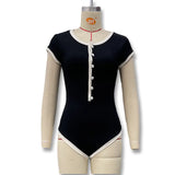 Simple Black And White Stuff Fashion Single Buckle Sexy Sleeveless Hottie Tight