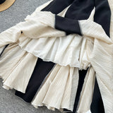 Elegant Sexy Sling Dress Women's Holiday Wind Waist Lotle Side Dress Dress