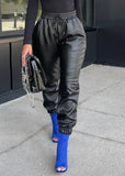 High Waist PU Leather