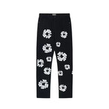 High Street Tide Card Letter Printed Loose Jeans Jacket Men's And Women's Same High Street Suit-Outfit