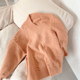 2020 Winter Korean Casual V Neck Lantern Sleeve Loose Rabbit Hair Soft Thicked Pullover Women Oversized Knitted