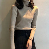 Winter Korean Women Pullover Sweaters Slim Women Turtleneck Basic Tops Casual New Knitted Sweater Soft Warm Jumper