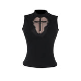 Spring And Summer 2024 New Street Hot Girls With Cross-Based Bottomed Tops-Outfit