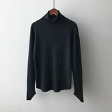 Women's Turtleneck Slim Fit Sweater Roll Collar Pullover Ladies High Neck Inner Long Sleeve Knit Tops Winter