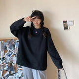 Spring Autumn Woman's Hoodies Oversize Female Loose Cotton Solid Thin Sweatshirts Lady