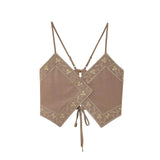 New Embroidery V-Neck Sling 4786001