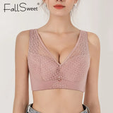 Plus Size Bras for Women Lace Sexy Lingerie Push Up Underwear Female Vest Bralette C D E