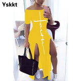 Bodycon Dress Short Sleeve Maxi Dresses for Women Off Shoulder Spring Summer Casual Long Boho Dress Vestido