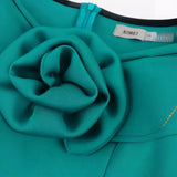 Hanging Shoulder Collar Rose Lotus Leaf Cuffed Ass Dress Dress