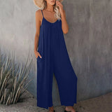 Summer Female Jumpsuit Body Overalls For Women Sleeveless Tie-dye Beach Boho Casual Jumpsuit Homewear Beach