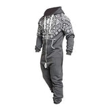 Overalls Men Pure Color Splicing Jumpsuit Long Sleeve Male Clothes Men's Jumpsuits Onesie Garment Autumn Winter