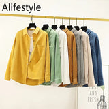 Down Shirt For Women Womens Tops And Blouses Womenswear Long Sleeve Ladies Clothing 2020 New Fashion Loose Solid