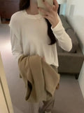 Round Collar Design Feeling Small Flying Sleeved Long-Sleeved T-Shirt Women Wear The New Autumn Style Top With Bottom-Outfit