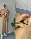 2025 New Solid Color Loose Blouse Casual Lazy Skirt