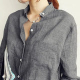 Womens Tops Fashion 2019 Autumn Linen White Shirt Women Long Sleeve Blouse Korean Woman Clothes Roupas