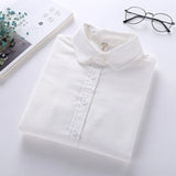 Women Blouse Shirts 2021 New Spring Style White Long Sleeve Blouses Women Casual Solid Colors Oxford Shirts Plus Size