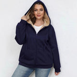 Size Women's Winter Explosion Warm Plush Hoodie