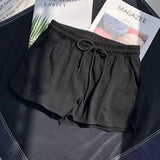 Shorts Summer Casual Solid Drawstring shorts high waist loose shorts for girls Soft Cool female short