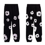 Printed Flower Wood Cotton Loose Sweater Y2K Hip Hop Street Pullover For Leisure-Outfit
