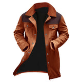 Autumn And Winter Men's Coat Velvet Jacket Multi-Pocket Zipper