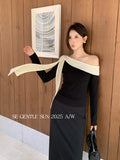 Xixi 2025 Autumn White Standard Korean Version Of Elegant Temperament Collar Tie With Thin Knitted Shirt Top Lady