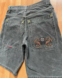 Denim Shorts Hip-Hop Pocket Baggy Denim Shorts Male Gothic Original-Outfit