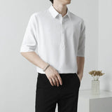 Men's Polo Short-Sleeved Shirts, Casual Breathable Lapels, Slimming And Stylish Vintage T-Shirts For Men.-Outfit