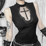 Spring And Summer 2024 New Street Hot Girls With Cross-Based Bottomed Tops-Outfit