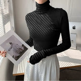 Sweater Women's Long Sleeve 2021 Winter New Knitted Pullover Bottoming Shirt Slim Basic Top Korean Fashion