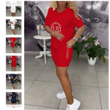 Women's Summer New Printed Hooded Letter Pocket Loose